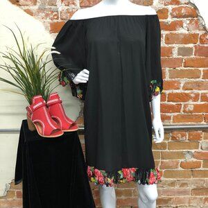 Black Floral Lace Dress
